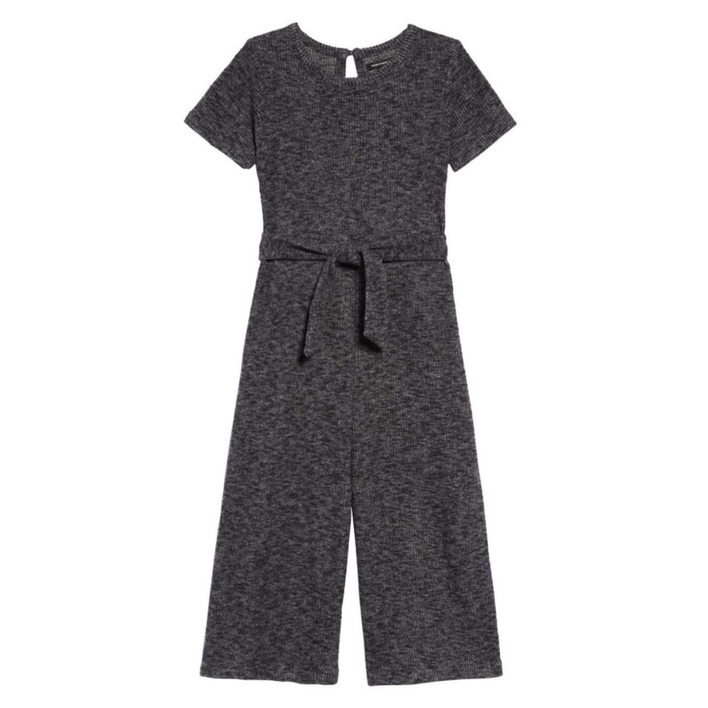 NWT Something Navy Knit Tie Jumpsuit